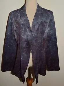 New Womens Coldwater Creek Jacket 10 Ombre Printed Silky Open Front Lined Blazer - Picture 1 of 3