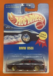 1995 Hot Wheels BMW 850i Metallic Dunkelblau 255 Gold Metal Speed (Fehler) - Bild 1 von 7