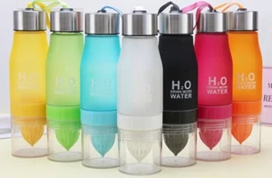  Leak Proof Fruit Infuser Sport Bottle for Yoga,H2O Water Bottles, Pilates, Outd - Picture 1 of 15