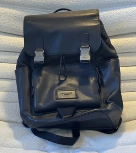 Coach Smith Full Grain Black Leather Terrain Trek 15 inch Laptop Backpack - Picture 1 of 7