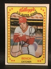 1981 Kellogg's 3-D Super Stars #65 Johnny Bench NM Reds HOF *MKCards*