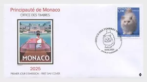 monaco 2025 cats SELKIRK REX katzen gatos gatti chat pets 1v FDC PJ - Picture 1 of 1