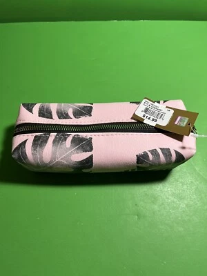 Bolso de Cosméticos Cosmopolitan o Estuche de Joyería Nuevo con Etiquetas Rosa Hoja Negra (b42 Foto 1 de 4