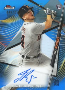 JAKE ROGERS 2020 Topps Finest AUTO BLUE REFRACTOR 39/150 DETROIT TIGERS RC - Picture 1 of 2
