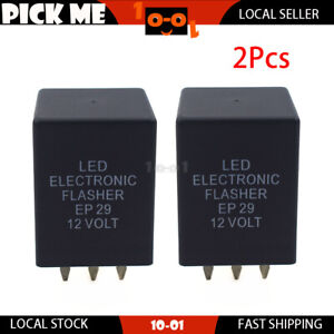 2 x 4Pin 12V EP29 LED Electronic Flasher Relay For Ford Crown Victoria 2007