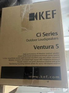 KEF Ventura 5 Outdoor All-Weather Loudspeakers - White - New Condition - Picture 1 of 2
