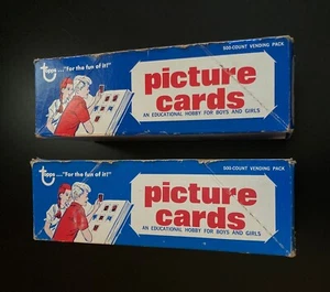 Vintage Topps Baseball Empty Vending Box Lot - 2 Boxes - Picture 1 of 6