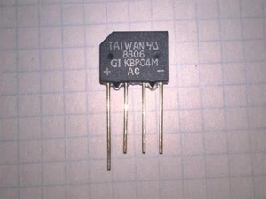 GI KBP04M 3N249 1.5A 400V Glass Passivated Single-Phase Rectifier Bridge Lot5pcs - Picture 1 of 1