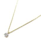 Agete Diamond Necklace 18Kyg Yellow Gold Used