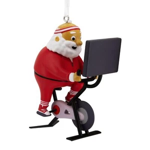 Hallmark Ciclismo Papá Noel Adorno de Navidad - Imagen 1 de 5