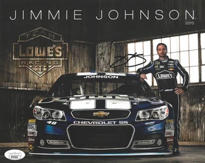 Jimmie Johnson signed NASCAR Lowe's Hendricks Racing 8x10 Photo - JSA #AC92616 - Picture 1 of 1