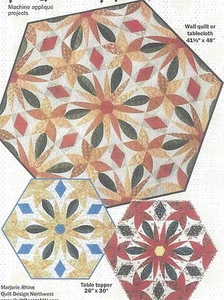 Prairie Flower machine applique quilt pattern Marjorie Rhine of Quilt Design NW - Bild 1 von 1