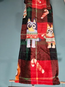 BLUEY SILK TOUCH THROW NWT JOLLY PUPS PLAID 50IN 70IN CHRISTMAS POLYESTER CHINA - Picture 1 of 9