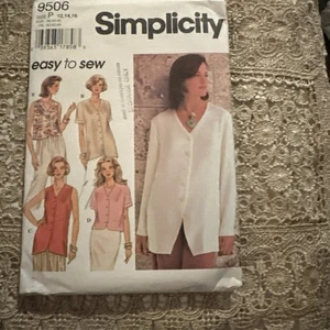 Siimplicity Pattern #9506 Misses Blouses/size 12-14-16 uncut FF - Bild 1 von 4
