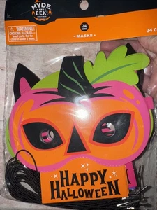 Máscara de papel Hyde and Eek Feliz Halloween 24 unidades para fiesta - Imagen 1 de 2