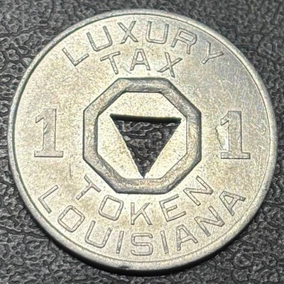 路易西亚纳老式模切 1 铣豪华税代币 - 未流通 - 免运费 — 第 1/2 张图片