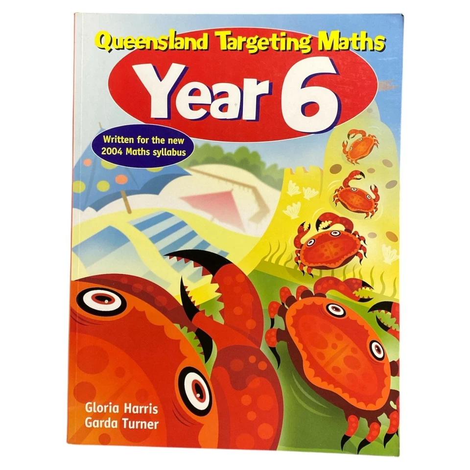Queensland Targeting Maths Year 6 Workbook Textbook School Syllabus Turner Book - Image 1 of 4