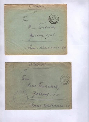 2 Stück SS-Feldpost-Briefe von Polizei-Bataillon 61 (Kriegsverbrecher) __TOP__34 - Bild 1 von 2