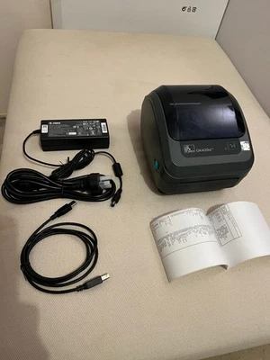 Zebra GK420D 203DPI label printer, ethernet/USB, tested and working - Image 1 of 2