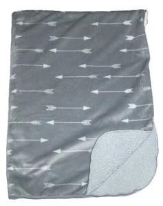 Cloud Island Target Arrows Baby Blanket Gray White Sherpa 30x40 - Picture 1 of 2