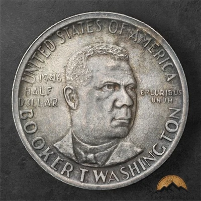 1946 Booker T. Washington Commemorative Silver Half Dollar 50c - Philadelphia - Image 1 of 2