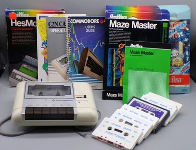 Vintage Commodore 64 C2N Cassette Unit LOT HesModem 1 SOFTWARE STARTER KIT +!!! - Bild 1 von 4