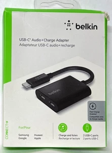 Belkin USB-C Audio + Ladeadapter, USB-C PD Schnellladen - Schwarz - Bild 1 von 2