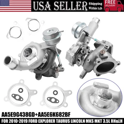 LH+RH Turbochargers For 2010-2019 Ford Explorer Flex Taurus Lincoln MKS MKT 3.5L Foto 1 de 4