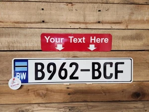 BOTSWANA - EURO STYLE TAG BMW European license plate, ANY TEXT, CUSTOM - Foto 1 di 2