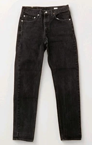 Vintage Y2K 2001 Levis Mens 512 Slim Fit Black Overdyed Jeans 32x33 USA - Picture 1 of 8