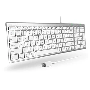 Wired Keyboard for Mac, Compatible Apple Keyboard with Numeric Keypad - Slim, - Picture 1 of 7