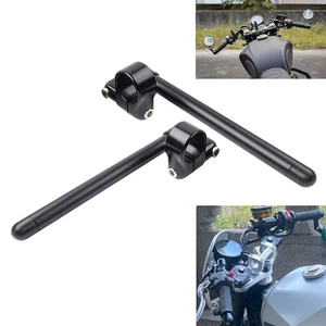 45MM Cafe Racer Bars 7/8'' Universal Clip-On Handlebar Fork Tube Motorcycle - Picture 1 of 11