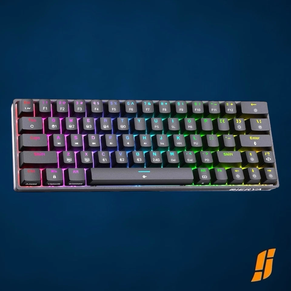 DIERYA DK63 Wireless Mechanical Gaming Keyboard  Red switch black - Image 1 of 1