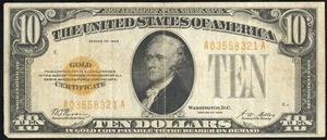 US Paper Money 1928 $10 Gold Certificate Hamilton NO RESERVE! - Picture 1 of 2