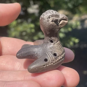 XX secolo replica precolombiana in terracotta aviaria forma figurativa fischietto ocarina - Foto 1 di 10