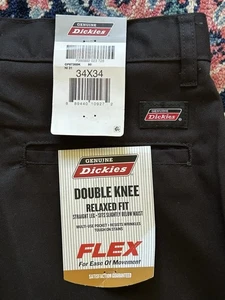 Dickies Loose Fit Double Knee Men's Work Pants 34 X 34 - Black - Picture 1 of 3