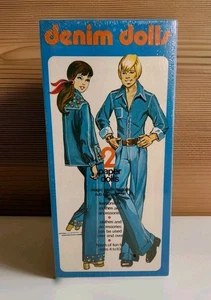 Vintage 1974 Denim Dolls Paper Dolls with Magic Touch New in Box. - Picture 1 of 4
