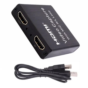 New HDMI Capture Card 4K Screen Record Game Streamer Device MIC R/L Loop - Photo 1/13