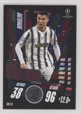 2020-21 Topps Match Attax UCL Extra Super Skill Stars Cristiano Ronaldo #SKI15 - Image 1 of 2