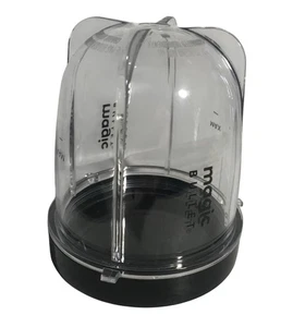 Magic Bullet Replacement Dome Cup & Lid Attachment 4.5" Tall Black/Clear - Picture 1 of 14