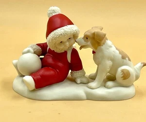 2001 Dept 56 Snowbabies Babies On The Farm "Babies Best Friend" Figurine - Picture 1 of 7