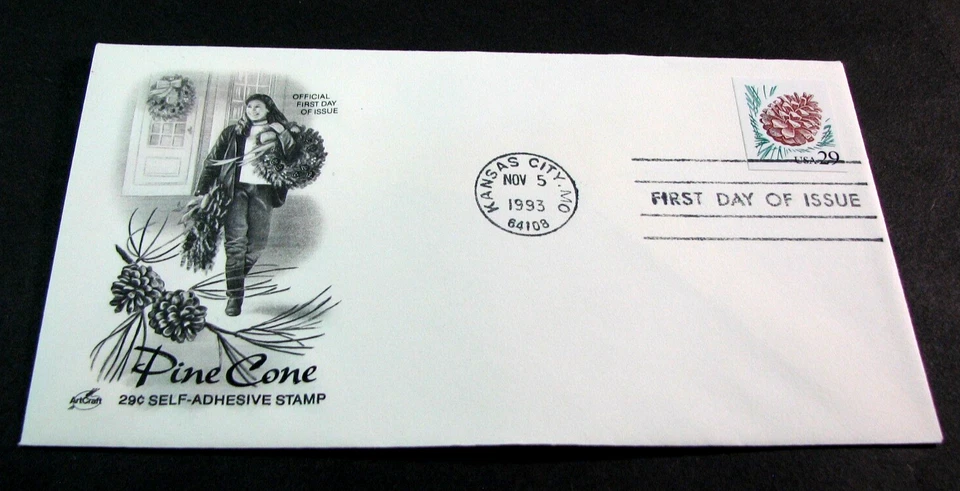 US Stamp FDC Scott# 2491 Pine Cone 1993 Used L755 - Image 1 of 1