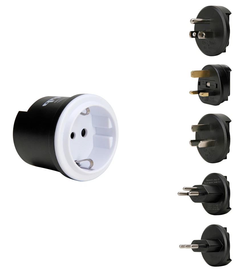 Kopp Reisestecker mit Ländersteckern Stecksystem UK USA Schweiz China Australien - Bild 1 von 1