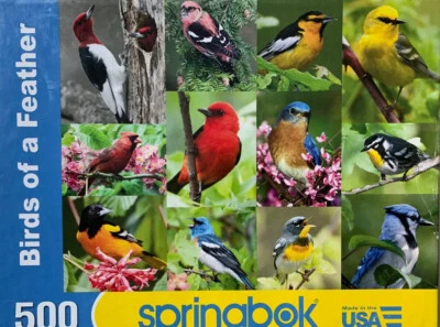 SPRINGBOK Jigsaw Puzzle BIRDS of a Feather 500 Pieces USA - Image 1 of 2