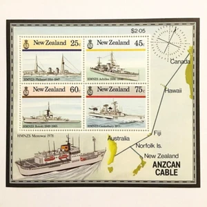 NZ New Zealand 1985 set sheet MNH ** Sc#842a 839-842 SG#MS1383 ANZCAN cable ship - Picture 1 of 1