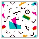 2 x Square Stickers 10 cm - 90s Abstract Pattern Art Fun Cool Gift #3008