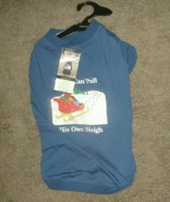 ZACK & ZOEY СОБАКИ САНТА САНИ ТЕМНО-ФУТБОЛКА ' РАЗМЕР БОЛЬШОЙ БЕСПЛАТНАЯ ДОСТАВКА - Изображение 1 из 3