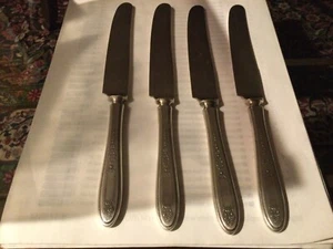 Vintage 1921 - 4 neue französische Messer - Grossvenor von Oneida/Community ohne Monogramm - Bild 1 von 4