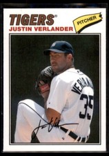 2012 Topps Archives Cloth Stickers Justin Verlander #77C-JV Detroit Tigers