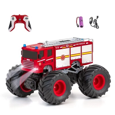 2,4 GHz RC ferngesteuertes Feuerwehr Auto Monstertruck mit Licht & Sound   - Bild 1 von 4